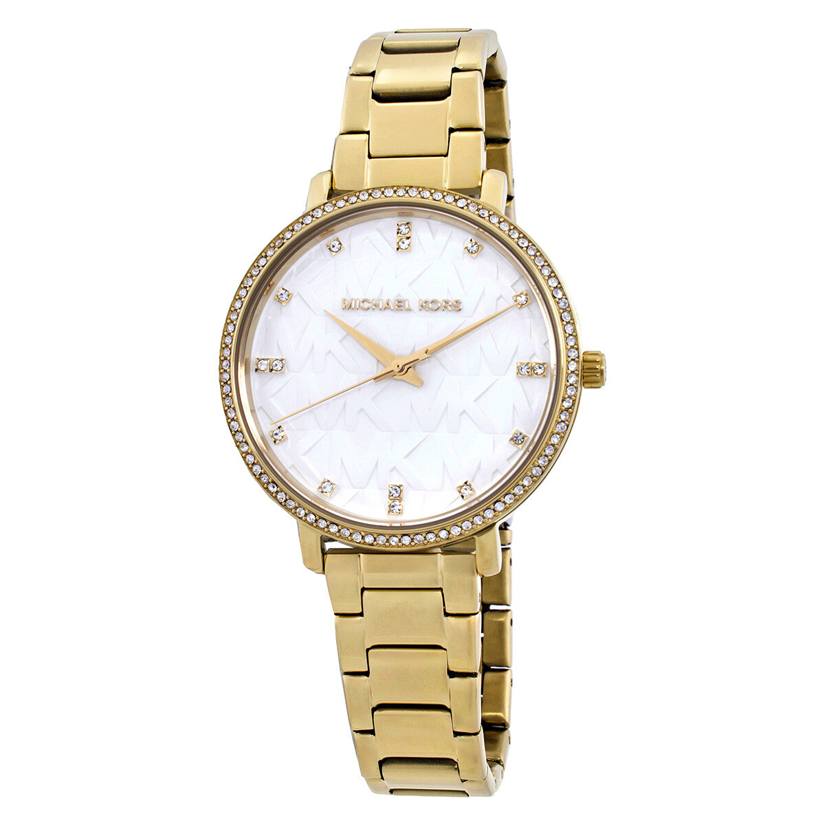 Michael Kors Pyper Quartz Crystal White Dial Ladies Watch MK4919