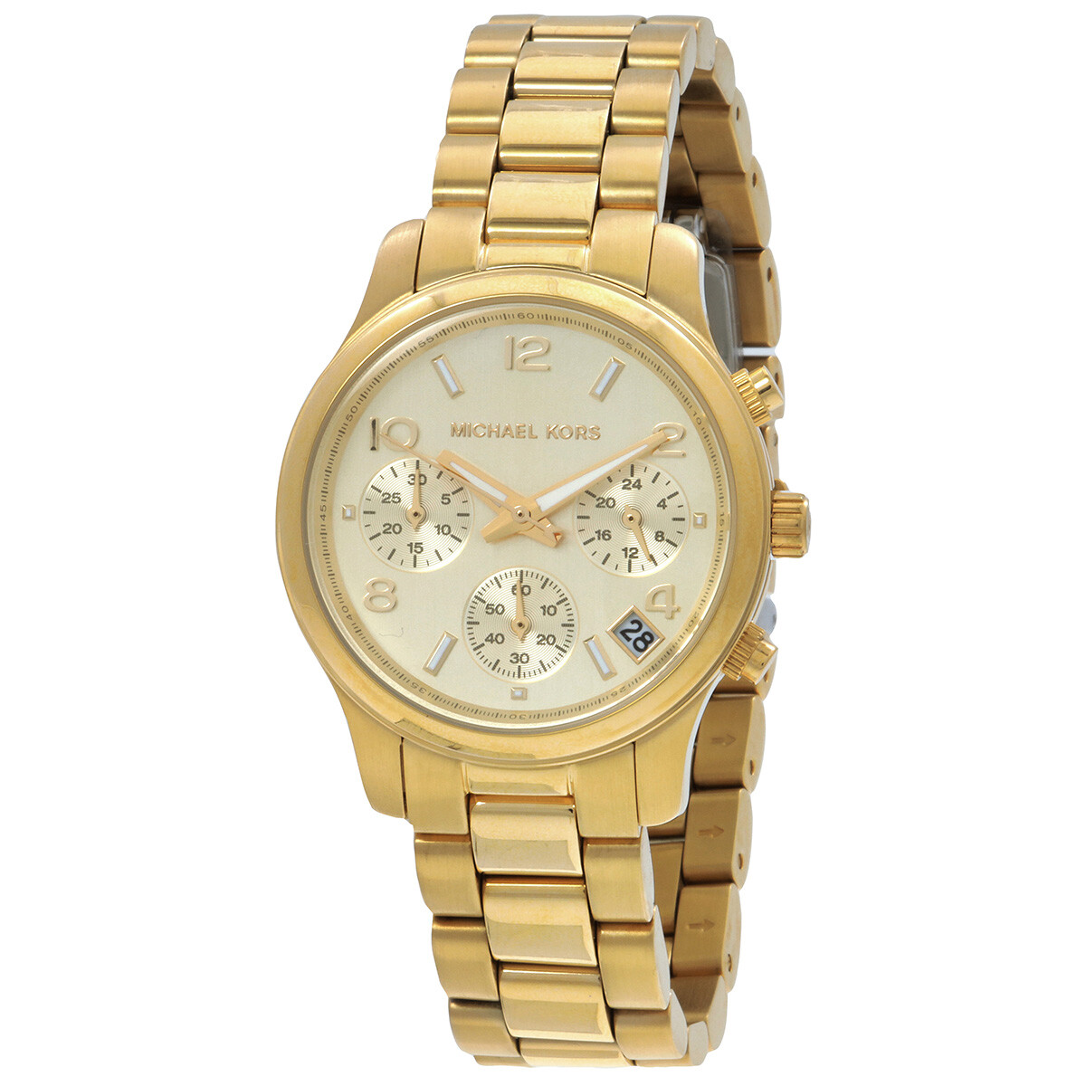 Michael Kors Runway Chronograph Quartz Gold Dial Ladies Watch MK7326