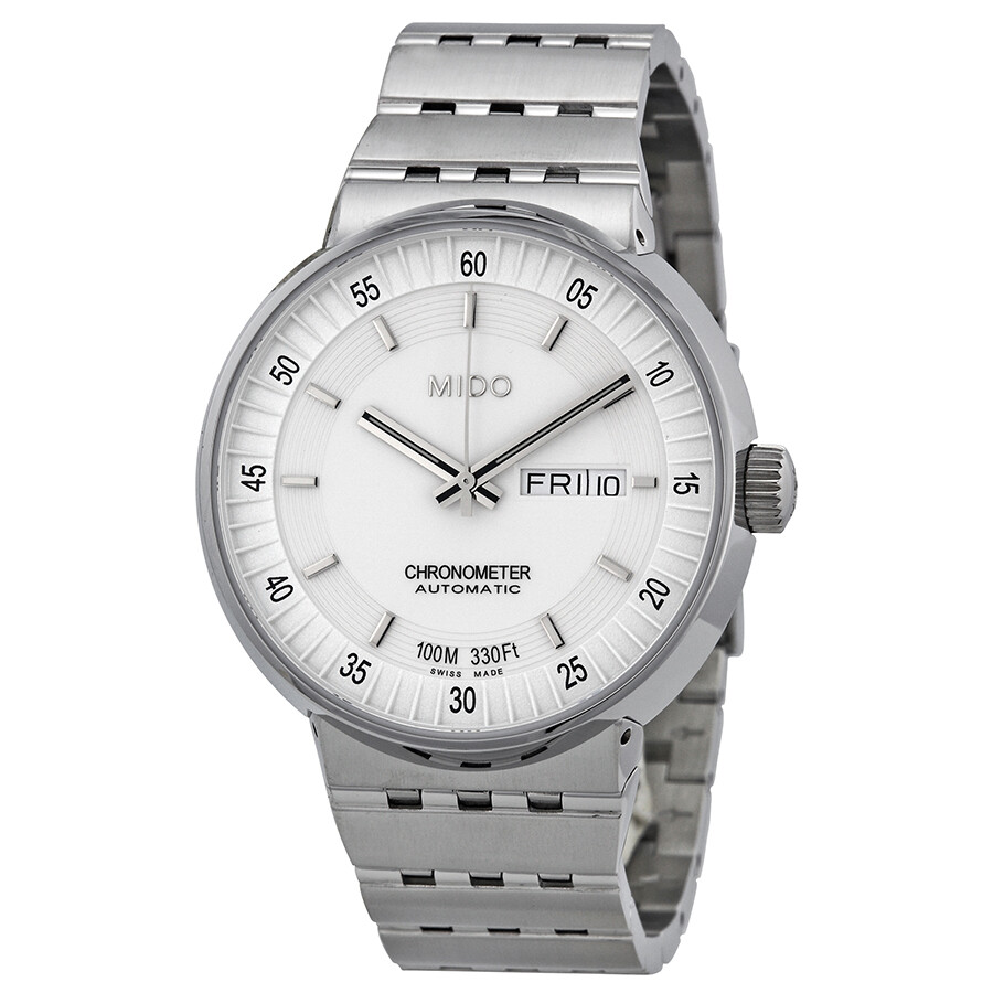 Mido All Dial Chronometer Automatic White Dial Stainless Steel Men's Watch M83404B111
