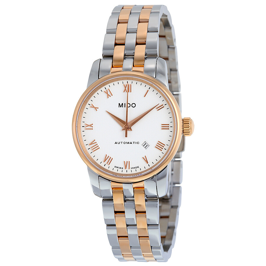 Mido Baroncelli Automatic White Dial Two-tone Ladies Watch M76009N61