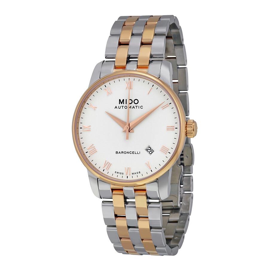 Mido Baroncelli Automatic White Dial Two-tone Men's Watch M86009N61