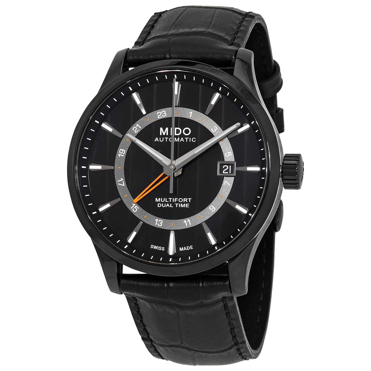 Mido Multifort Dual Time Automatic Black Dial Men's Watch M0384293605100