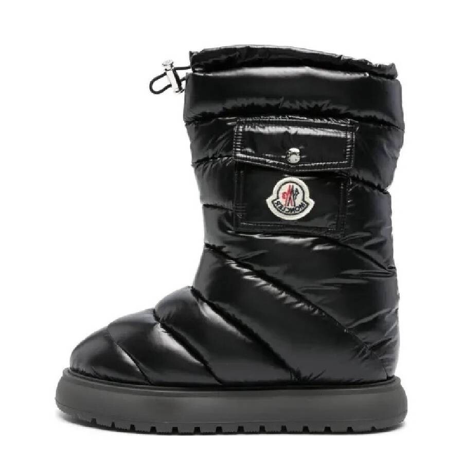 Moncler Faux Fur Lace-Up Boots, Brand Size 37 (US Size 7