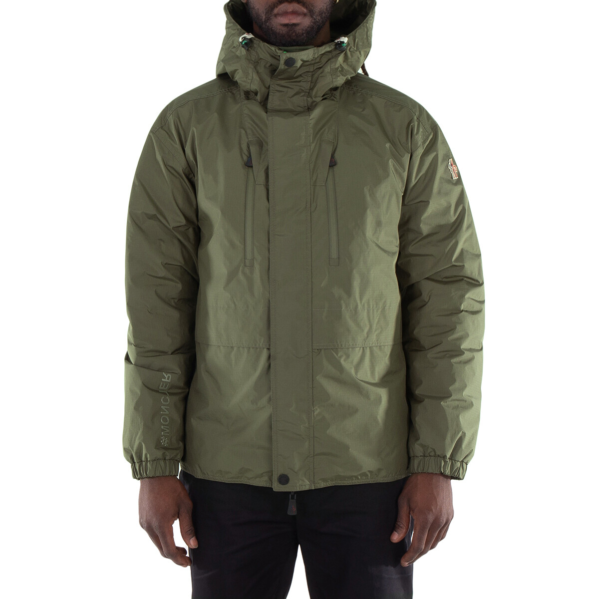 MONCLER × Palm Angels / ダウンジャケット/1/ナイロン/GRN/無地/H209L1A00018 M2583 Moncler Palm Angels Thompson Down Jacket, Brand Size 2 (Medium