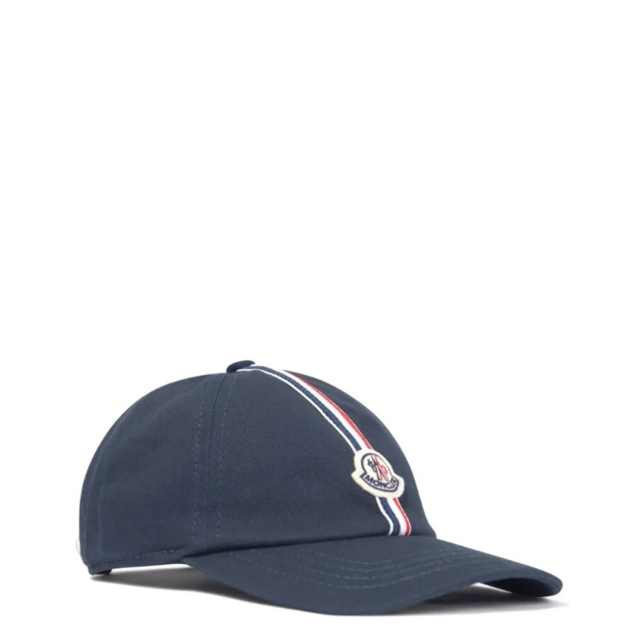 Moncler Men's Black Diagonal Logo-Print Baseball Cap, Size One