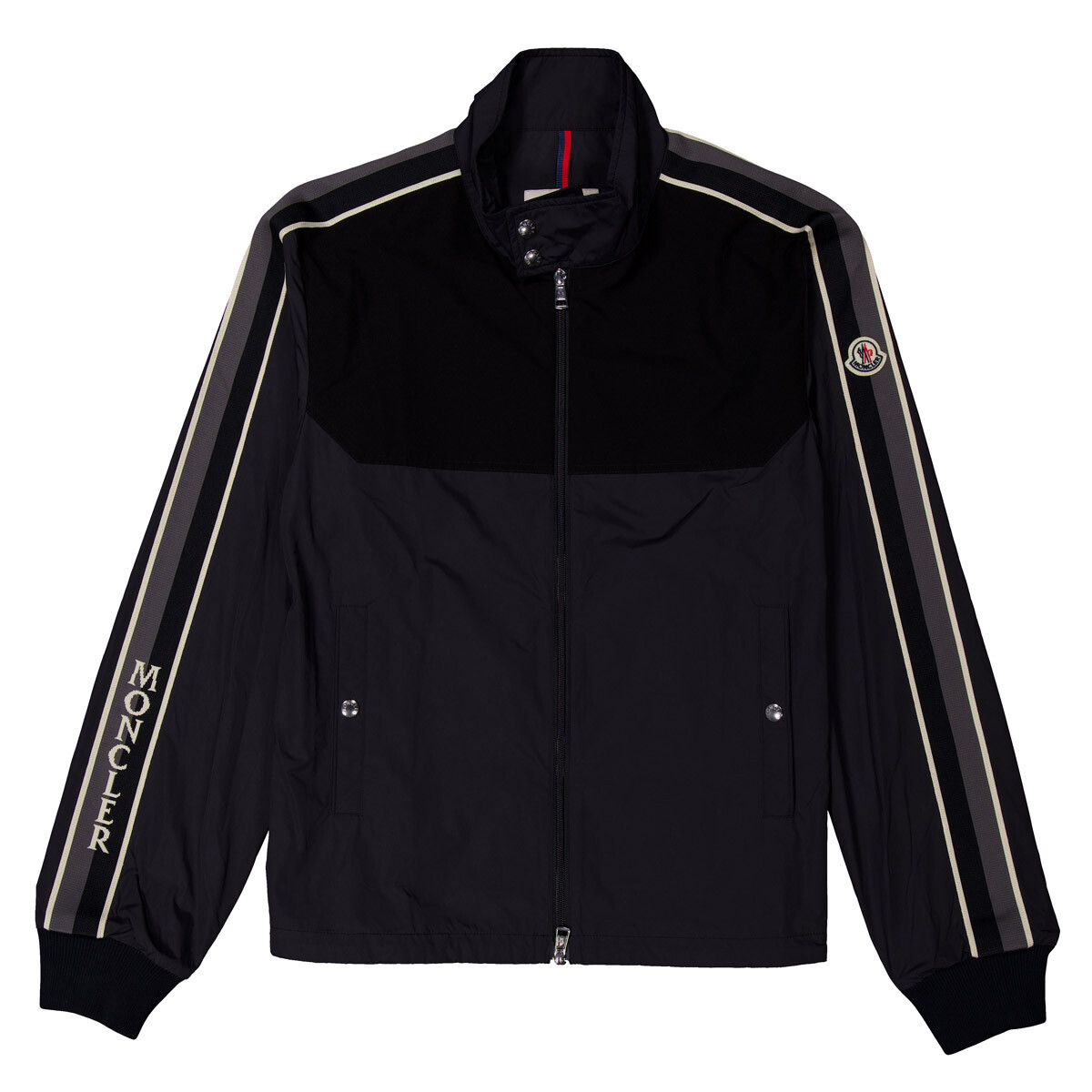 Moncler Long Sleeve Logo-Patch Jacket, Brand Size 0 (X-Small
