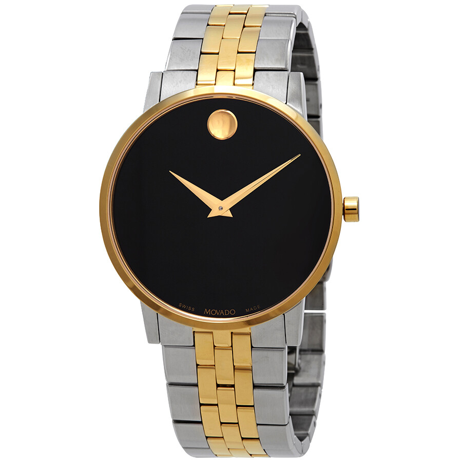 Movado Museum Classic Black Dial Two-tone Men's Watch 0607200