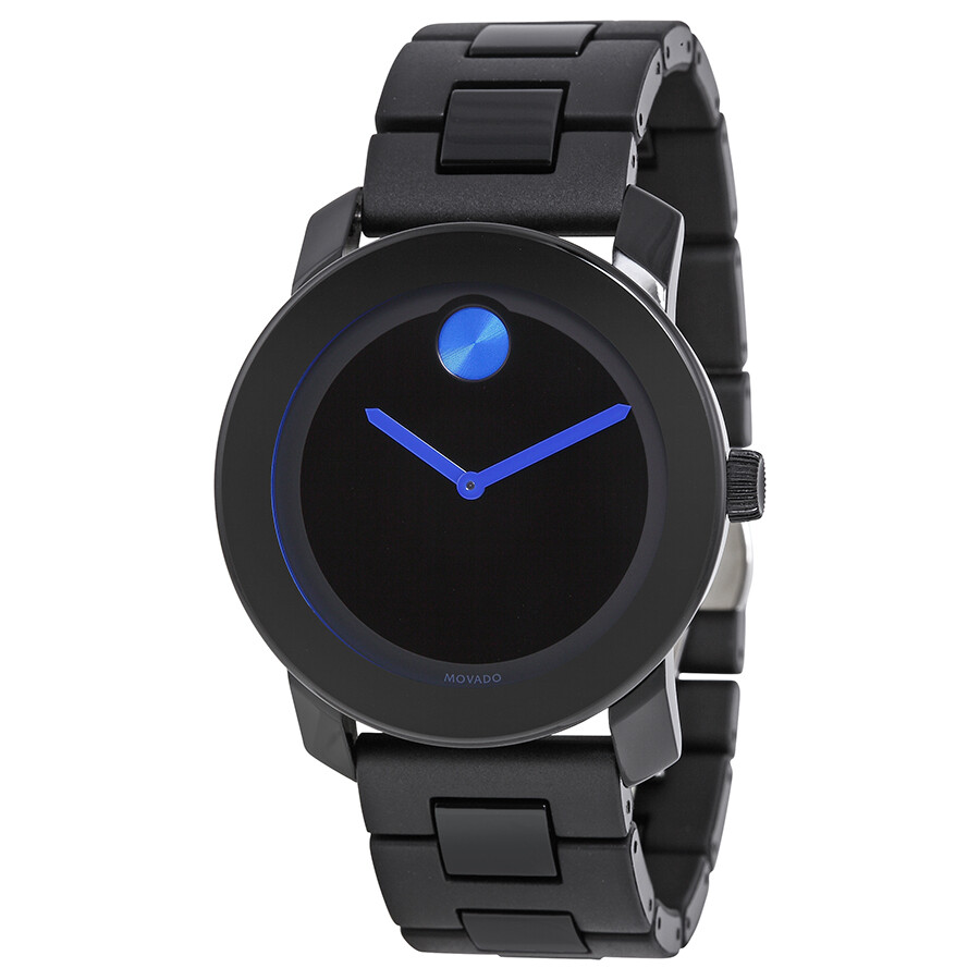 Open Box - Movado Bold 42 mm Black Dial TR90 Polyurethane Men's Watch 3600099