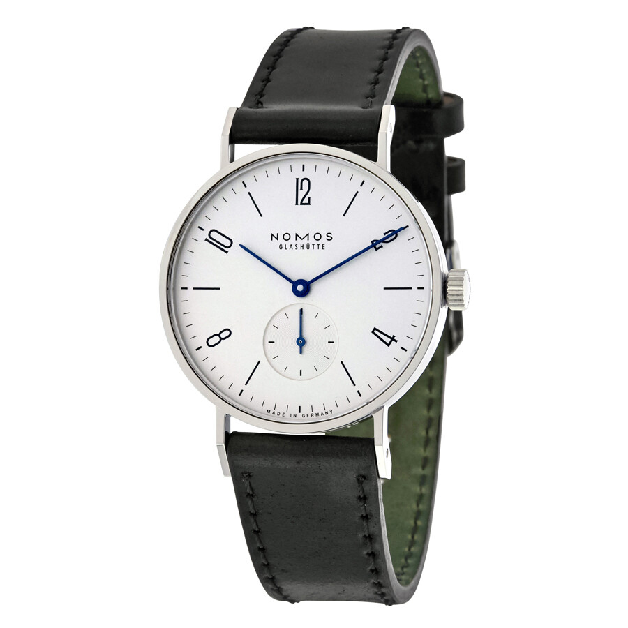 Nomos Tangente Galvanized White Dial Leather Unisex Watch 139
