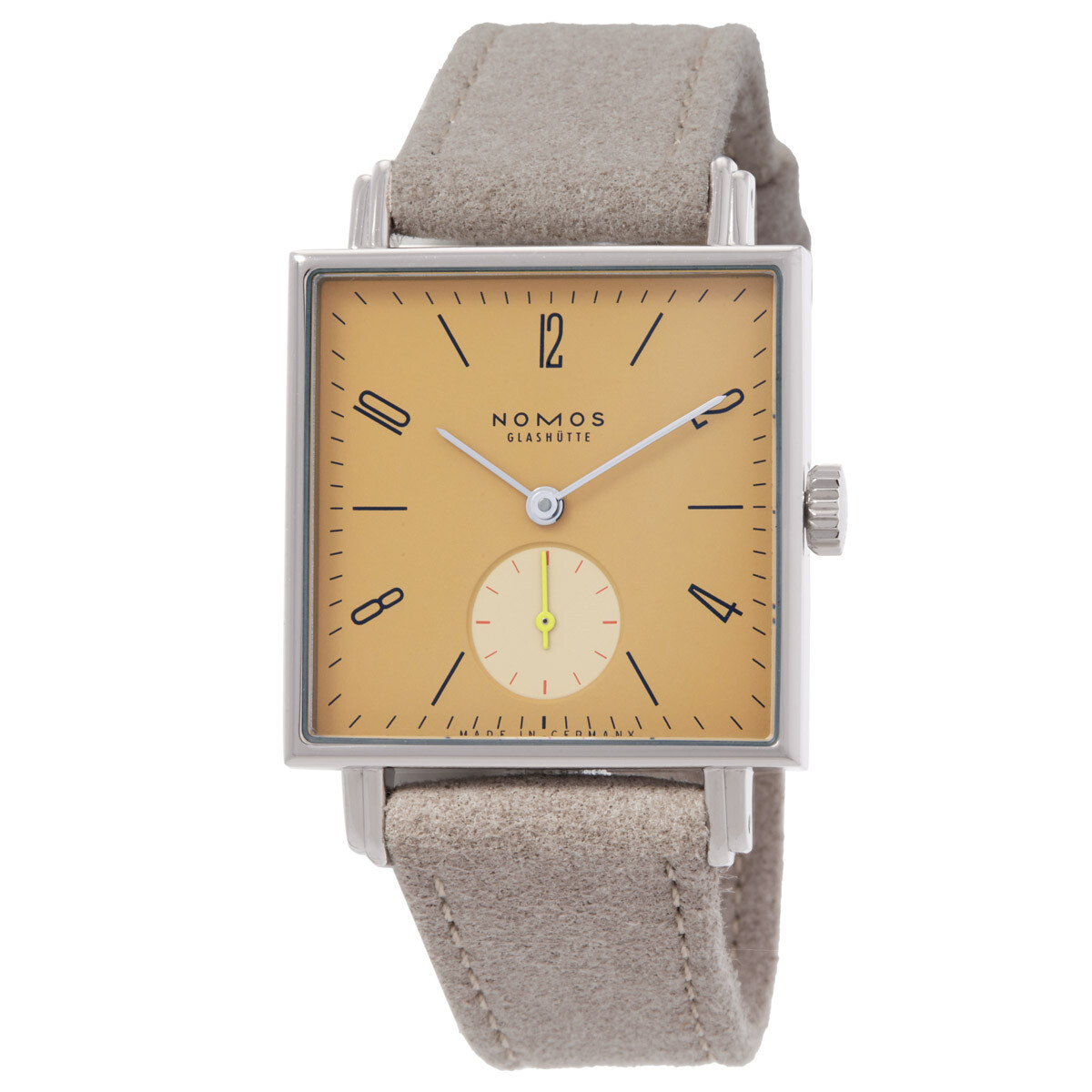 Nomos Tetra Ochra Hand Wind Ocher Yellow Dial Watch 437