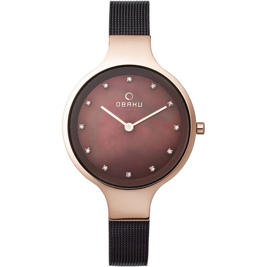 Obaku Classic Quartz Brown Dial Ladies Watch V173LXVNMN