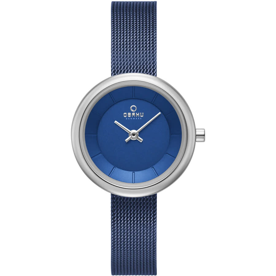 Obaku Stille Arctic Quartz Blue Dial Ladies Watch V146LXCLML