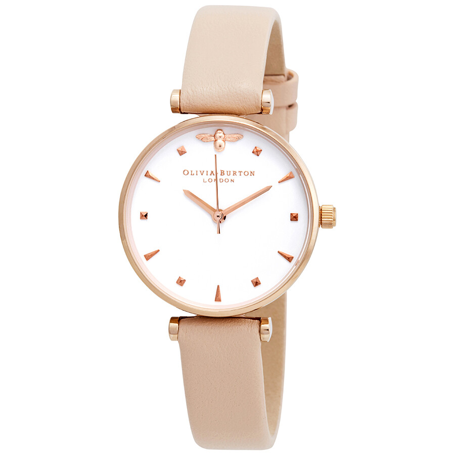 Olivia Burton Queen Bee White Dial Ladies Watch OB16AM95