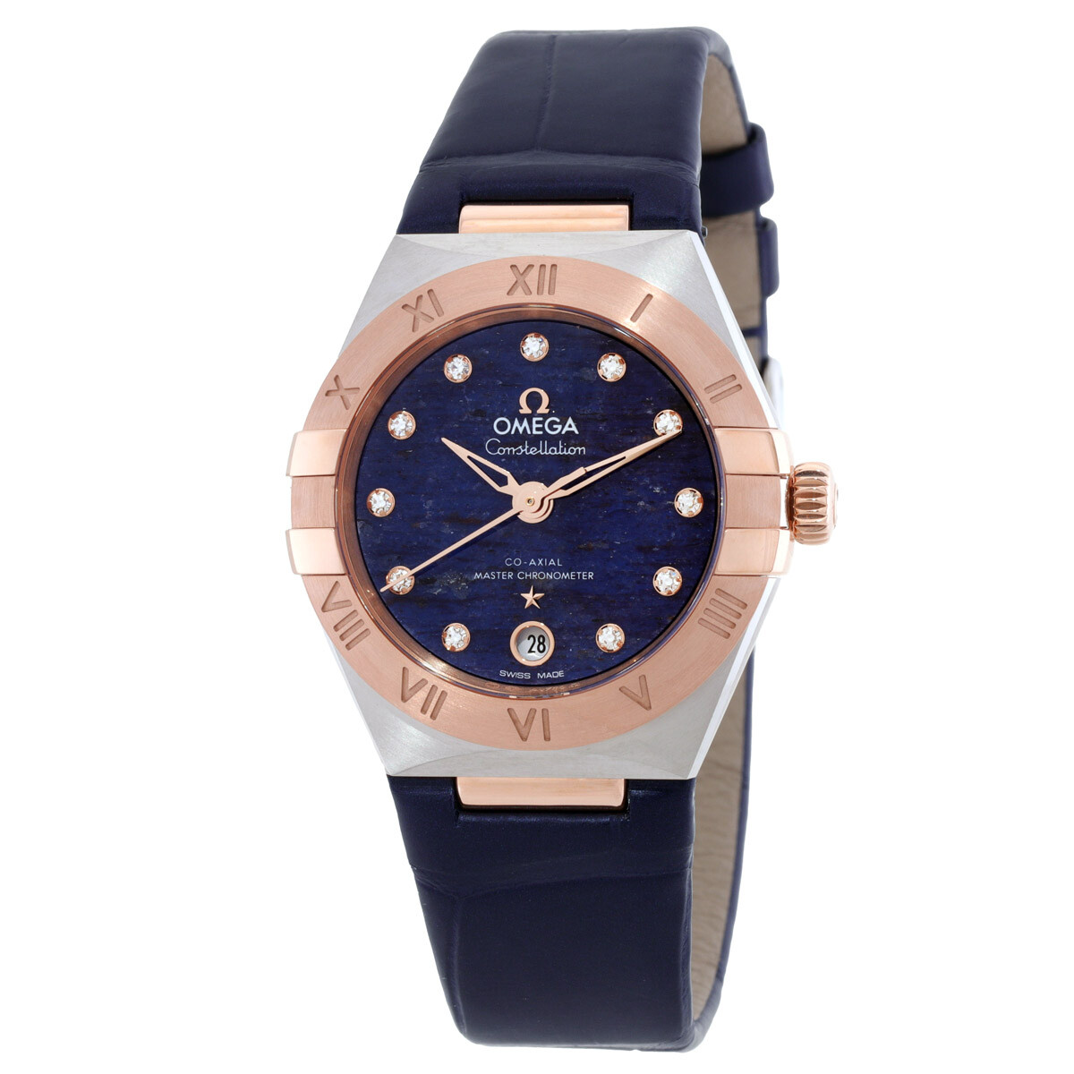 Omega Constellation Automatic Chronometer Diamond Blue Dial Ladies Watch 131.23.29.20.99.003