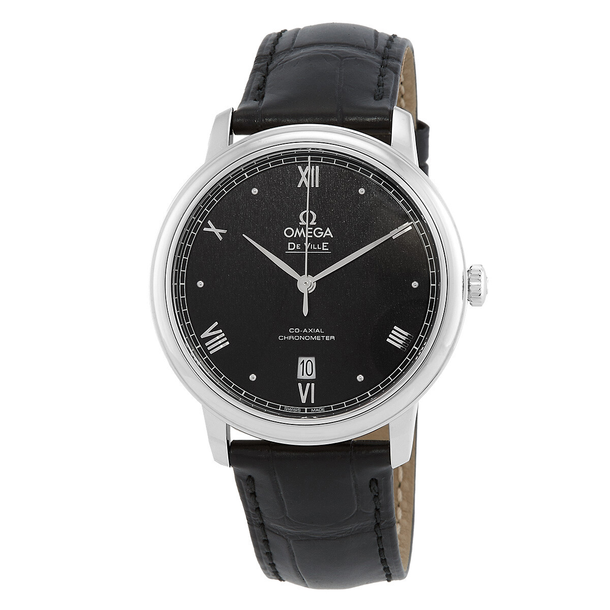 Omega De Ville Prestige 39.5mm Automatic Black Dial Men's Watch 42413402001002