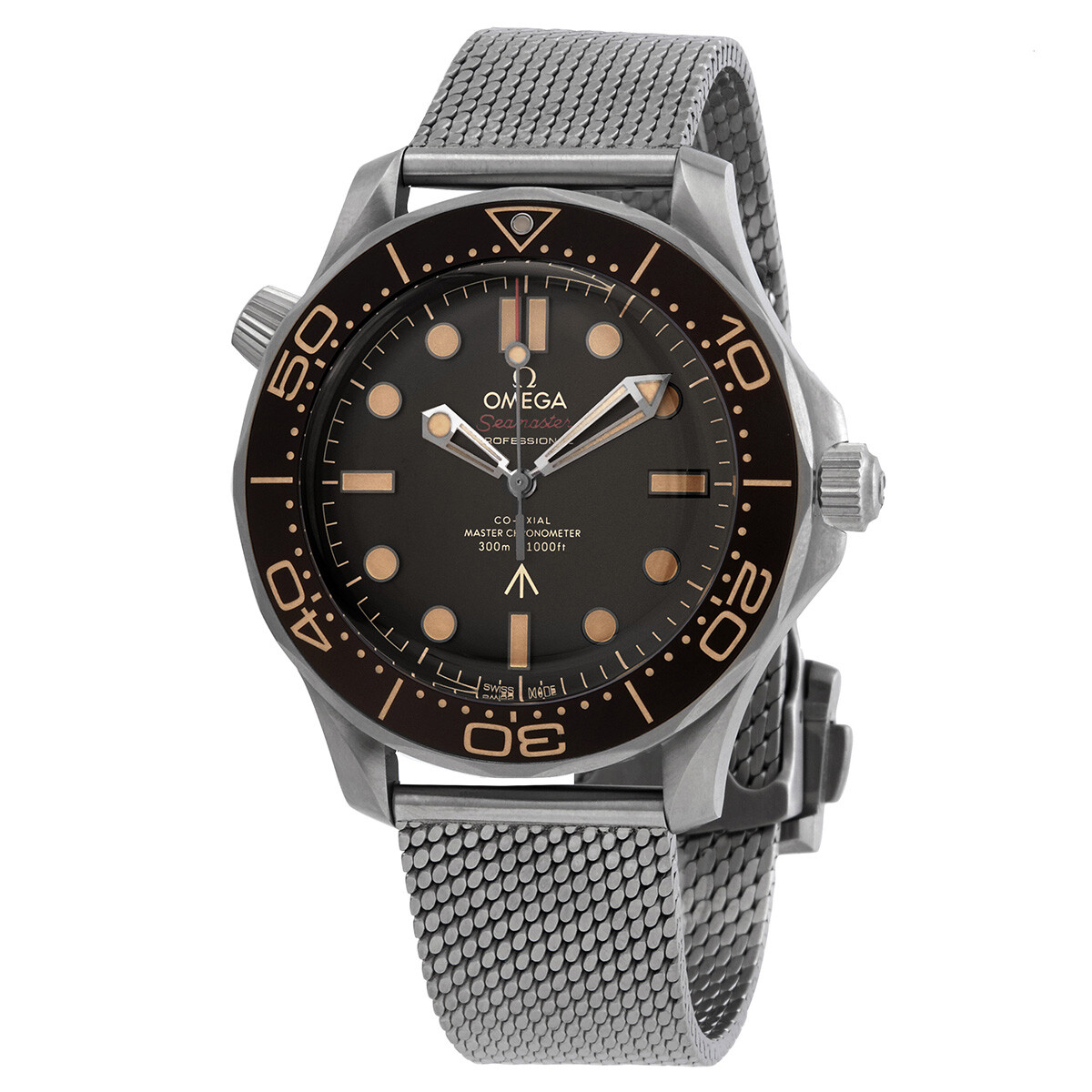 Omega Seamaster 300M "007 Edition" "No Time To Die" Automatic Chronometer Brown Dial Men's Watch 210.90.42.20.01.001
