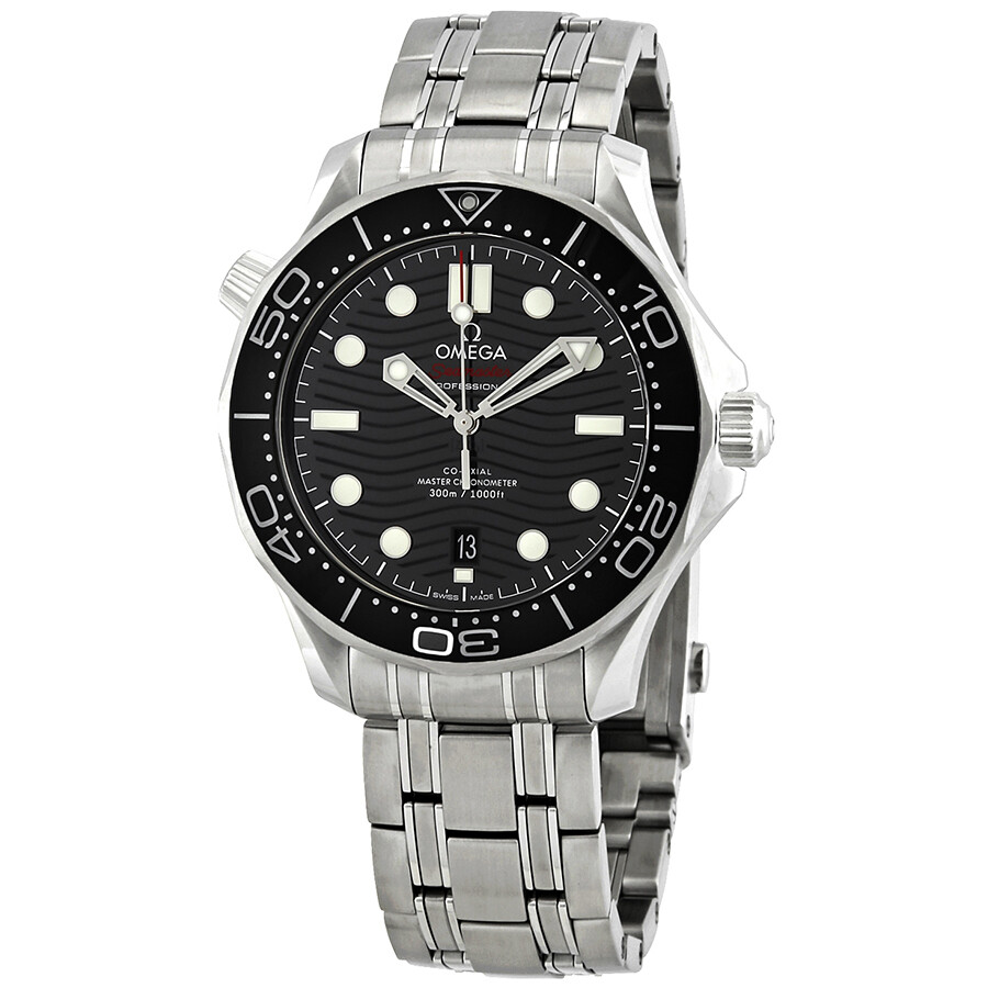 Omega Seamaster Automatic Chronometer Black Dial Men's Watch 210.30.42.20.01.001