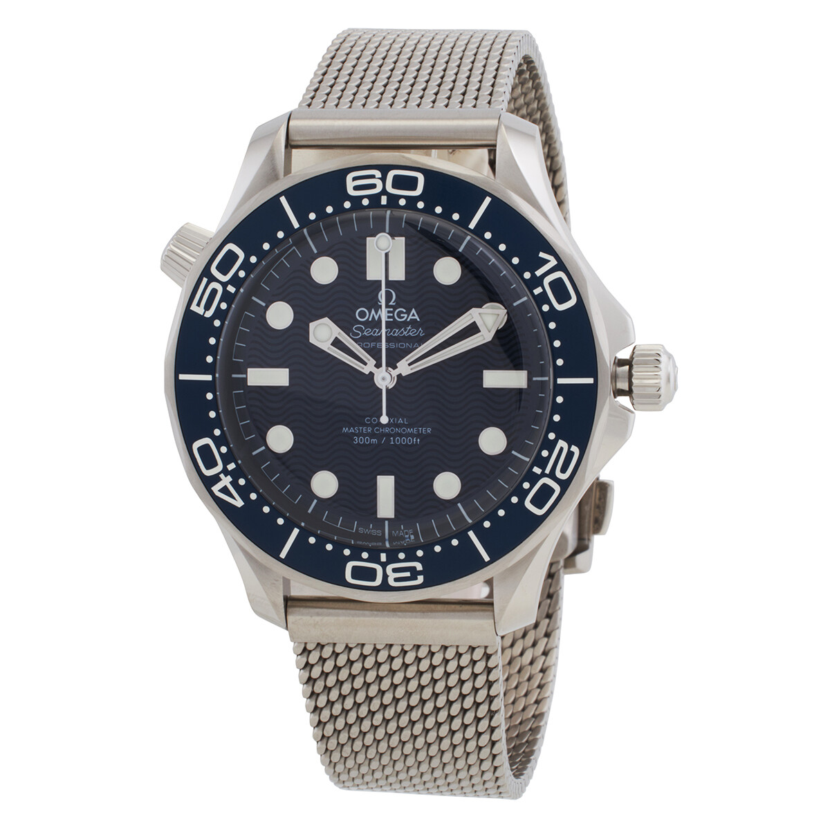 Omega Seamaster 300M James Bond 60th Anniversary Automatic Chronometer Blue Dial Men's Watch 210.30.42.20.03.002