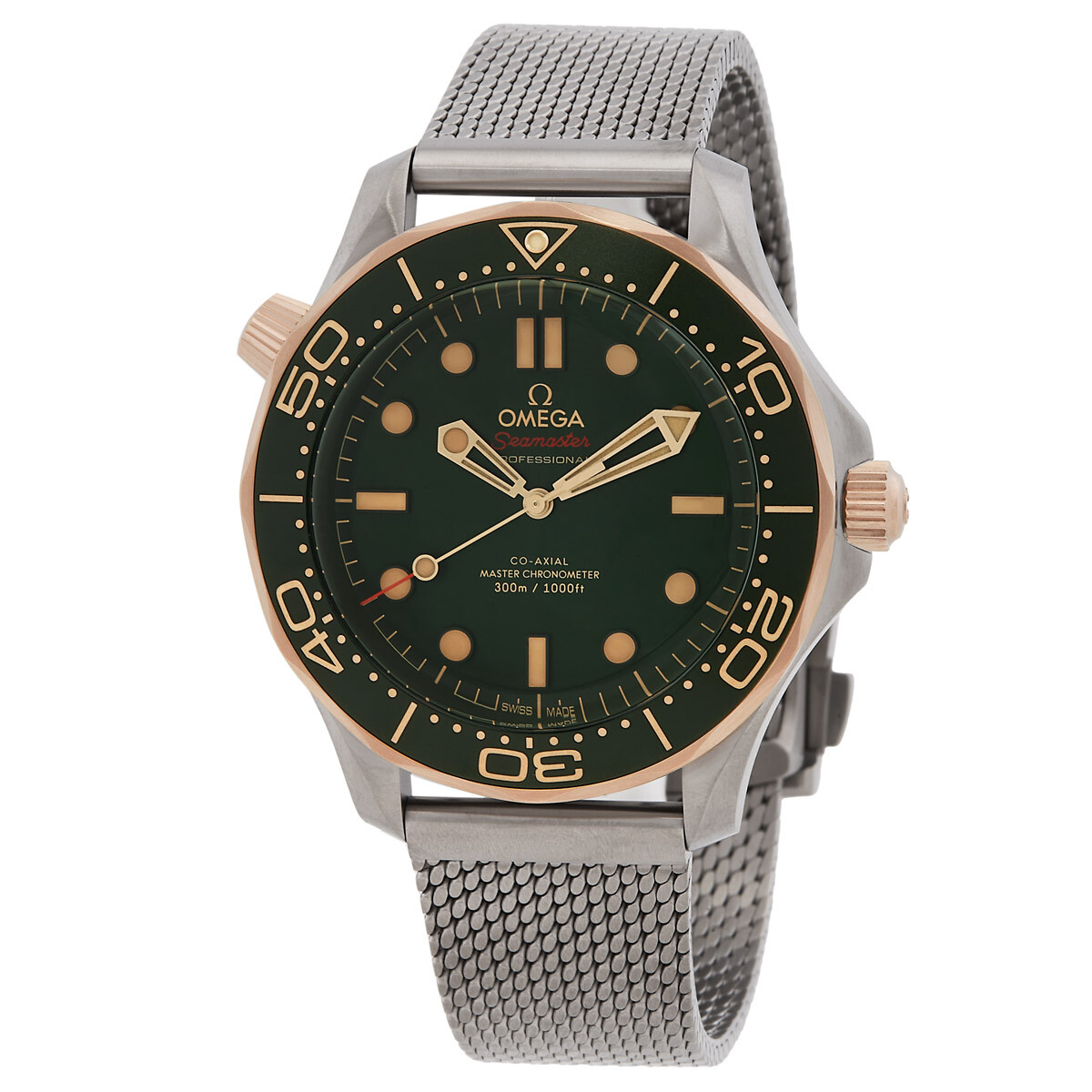 Omega Seamaster Automatic Chronometer Green Dial Men's Watch 210.90.42.20.10.001