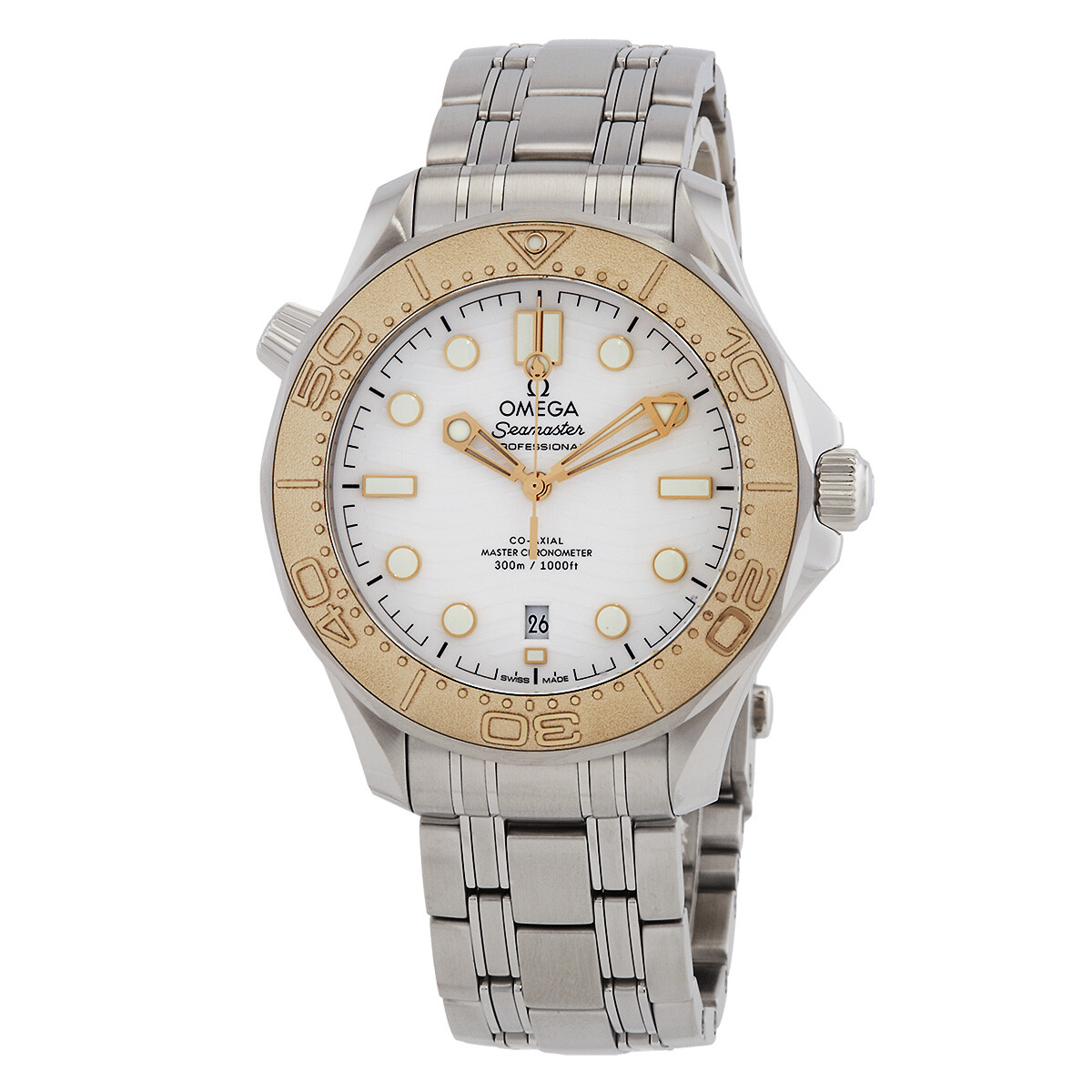 Omega Seamaster Paris 2024 Automatic Chronometer White Dial Men's Watch 522.21.42.20.04.001