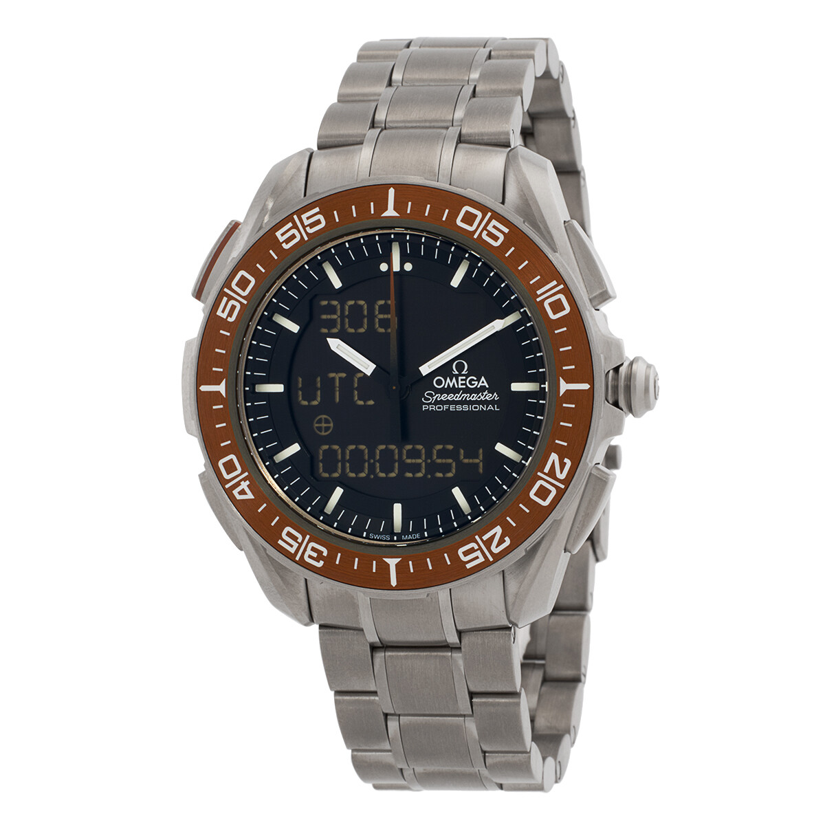 Omega Speedmaster Perpetual Quartz Analog-Digital Black Dial Men's Watch 318.90.45.79.01.003
