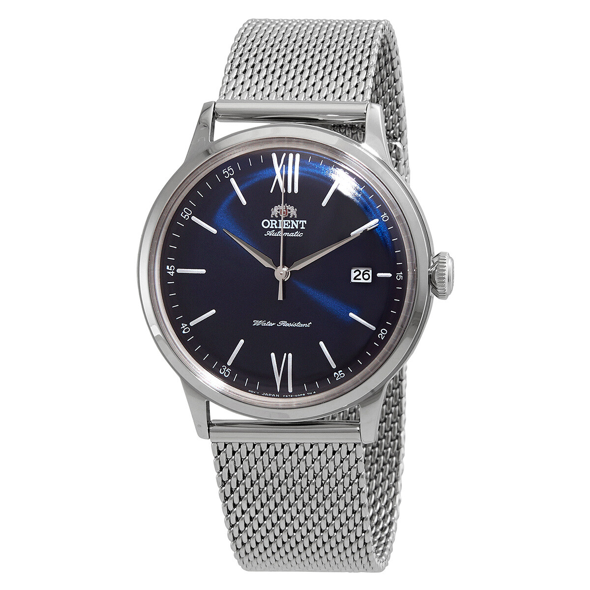 Orient Automatic Blue Dial Stainless Steel Mesh Men's Watch RA-AC0019L10B