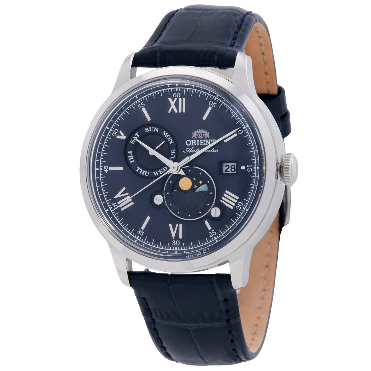 Orient Bambino Version 9 Automatic Day-Night Blue Dial Men's Watch RA-AK0806L30B