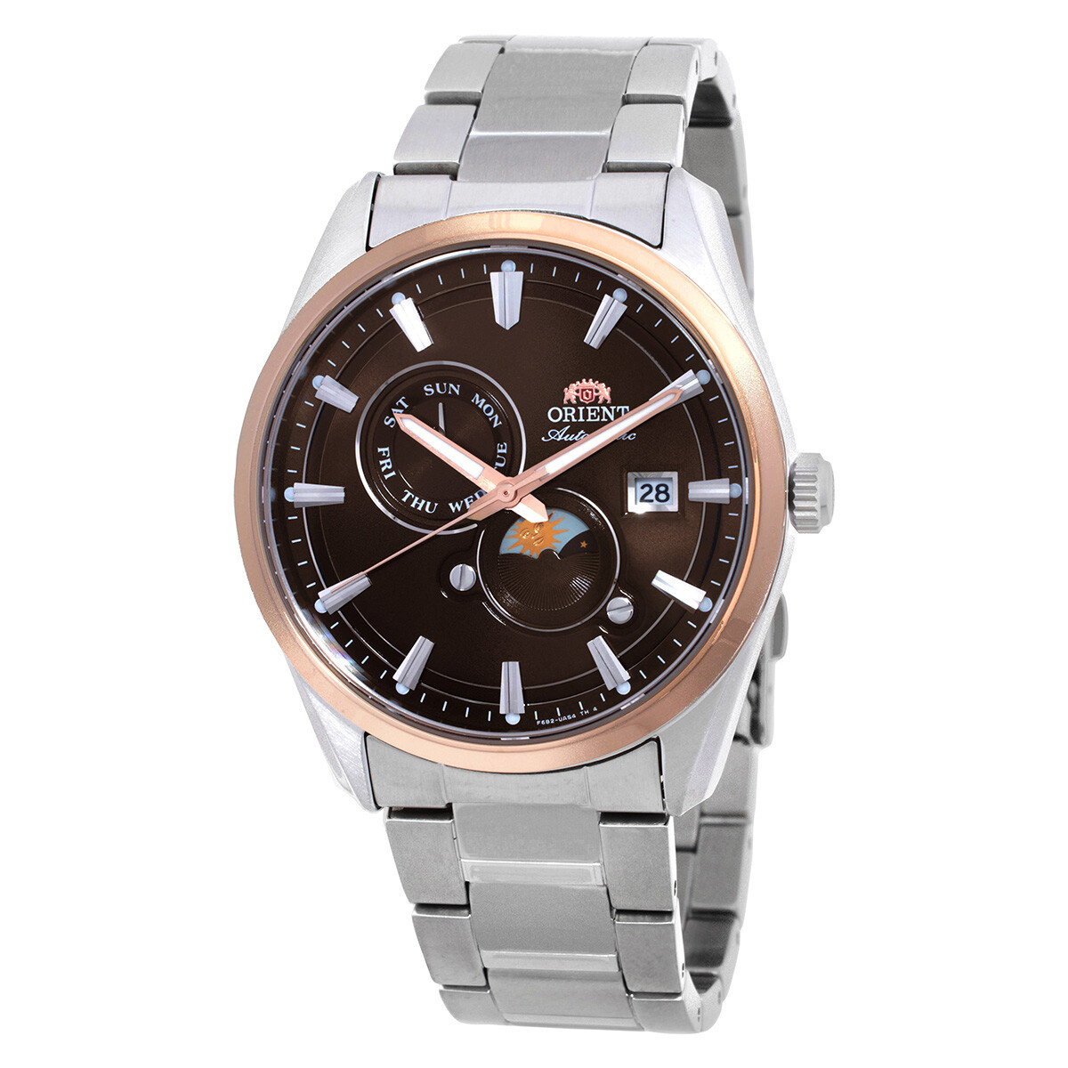 Orient Contemporary Stretto Day-Night Automatic Brown Dial Men's Watch RA-AK0313Y30B