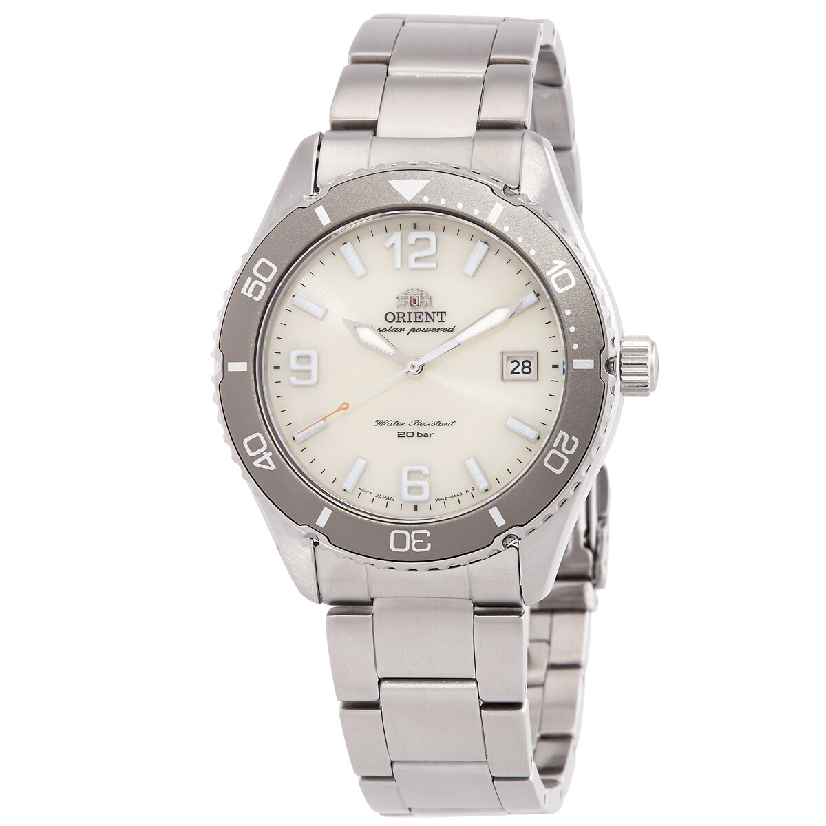 Orient Sport Solar Ivory Dial Men's Watch RA-WJ0003S10B