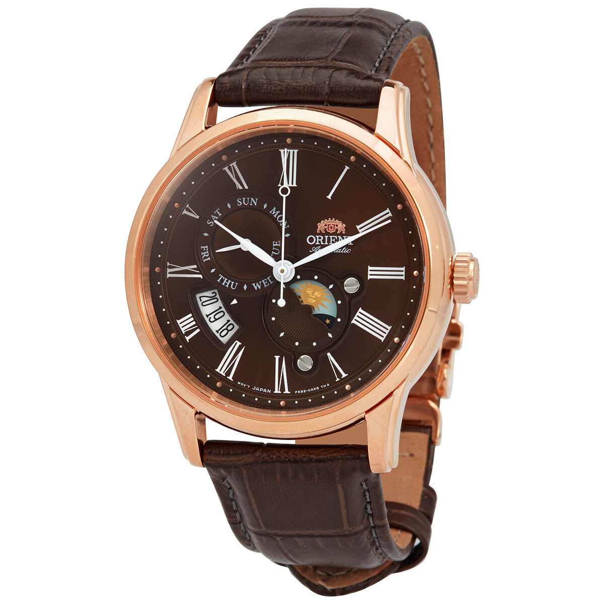 Orient Sun and Moon Automatic Brown Dial Men's Watch RA-AK0009T10B