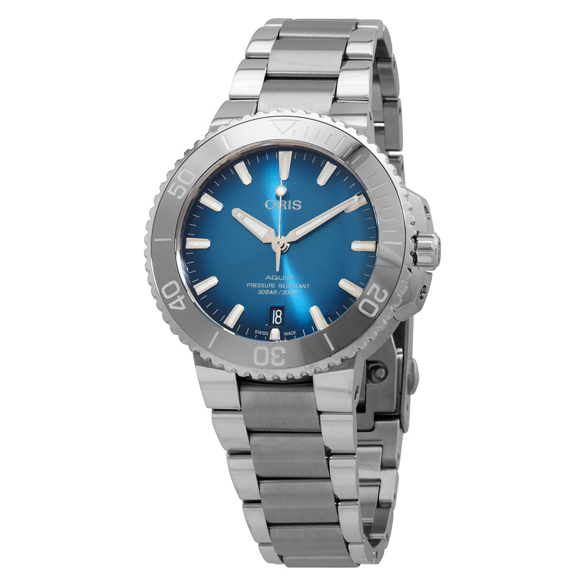ルル Oris Artelier Translucent Silver Skeleton Dial Automatic