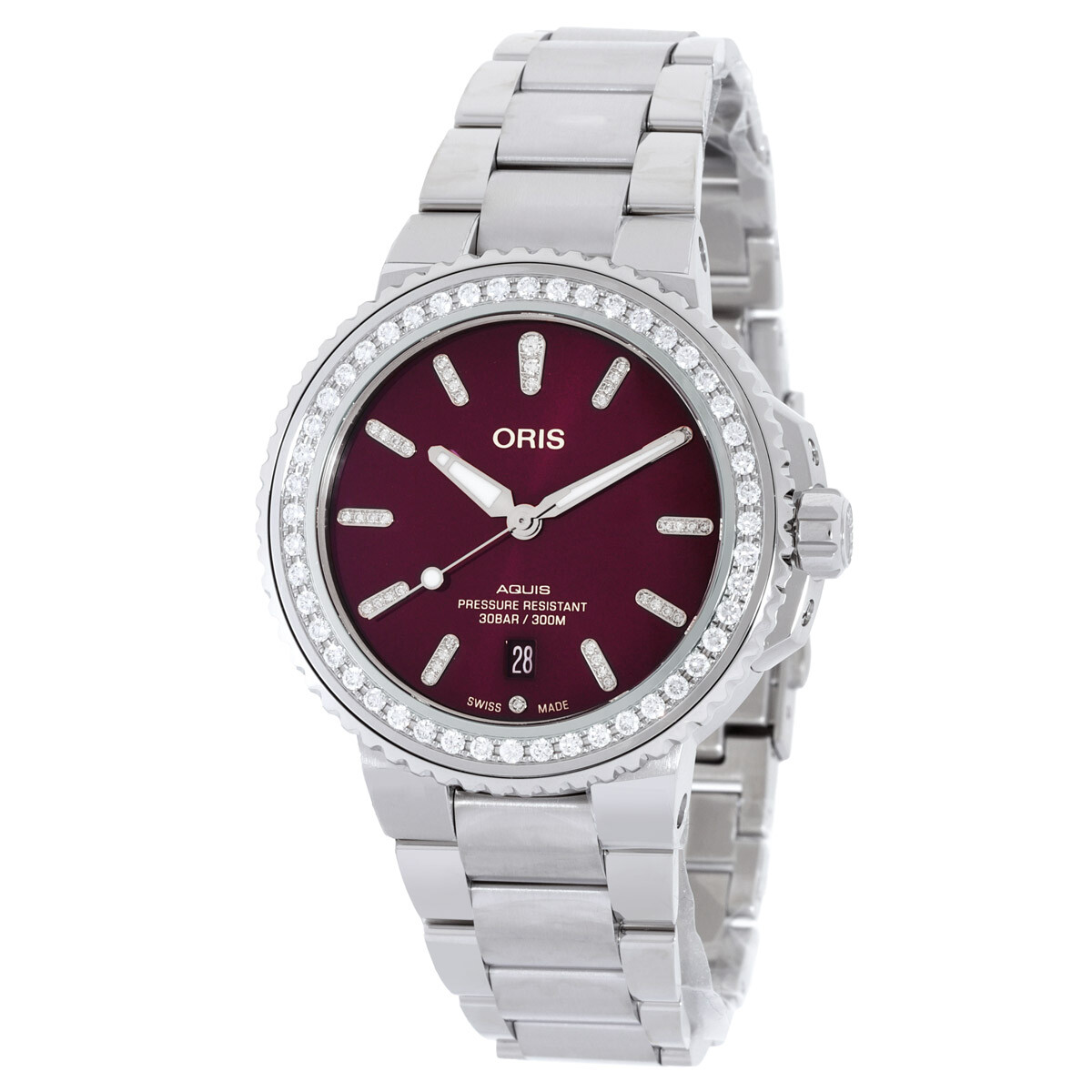Oris Aquis Automatic Diamond Unisex Watch 01 733 7766 4998-07 8 22 05PEB