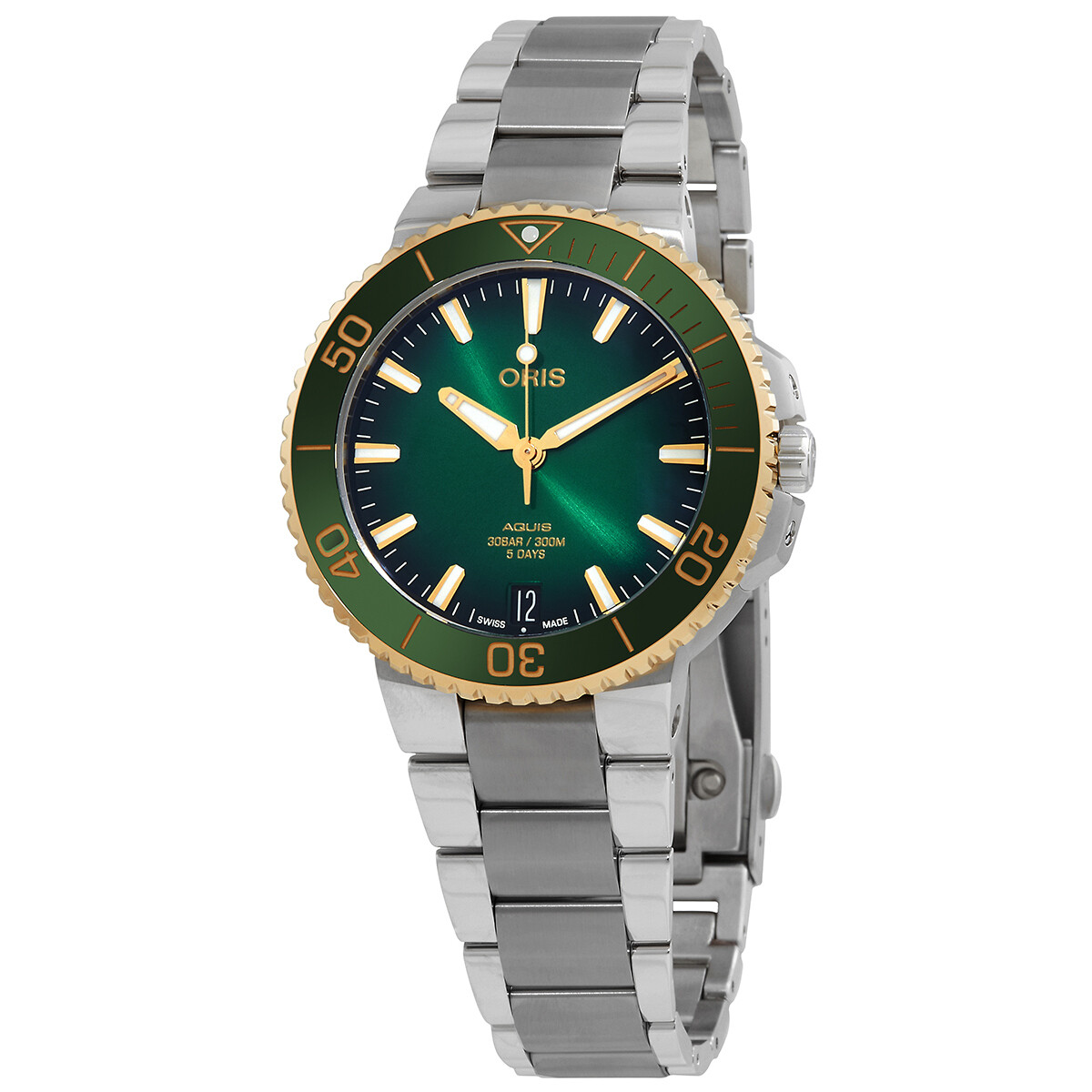 Oris Aquis Automatic Green Dial Men's Watch 01 400 7769 6357-07 8 22 09PEB