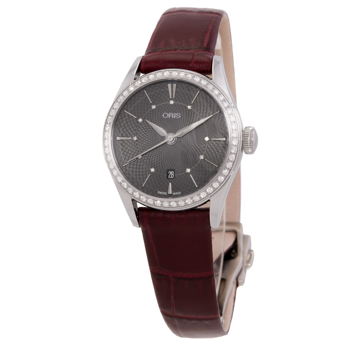 Oris Artelier Automatic Diamond Grey Dial Ladies Watch 01 561 7722 4953-07 5 14 63FC