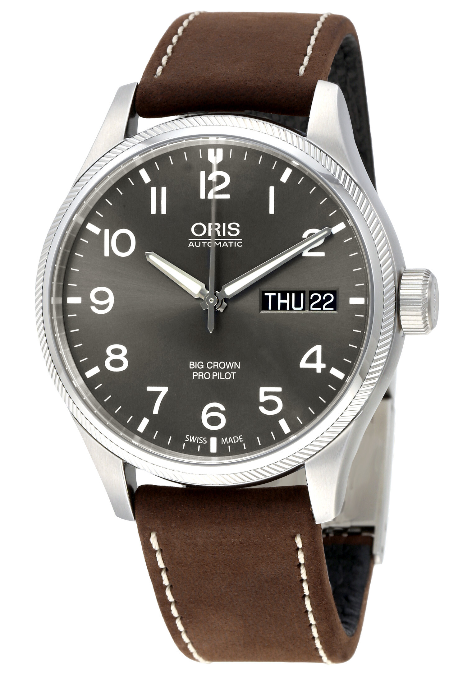 Oris Big Crown Pro Pilot Automatic Grey Dial Men's Watch 752-7698-4063BRLS