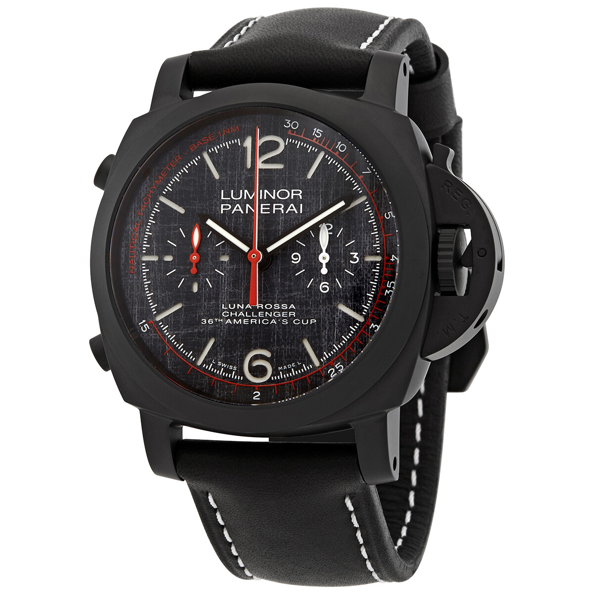 Panerai Luminor 1950 Chronograph Flyback "Luna Rossa" Automatic Grey Dial Men's Watch PAM01037