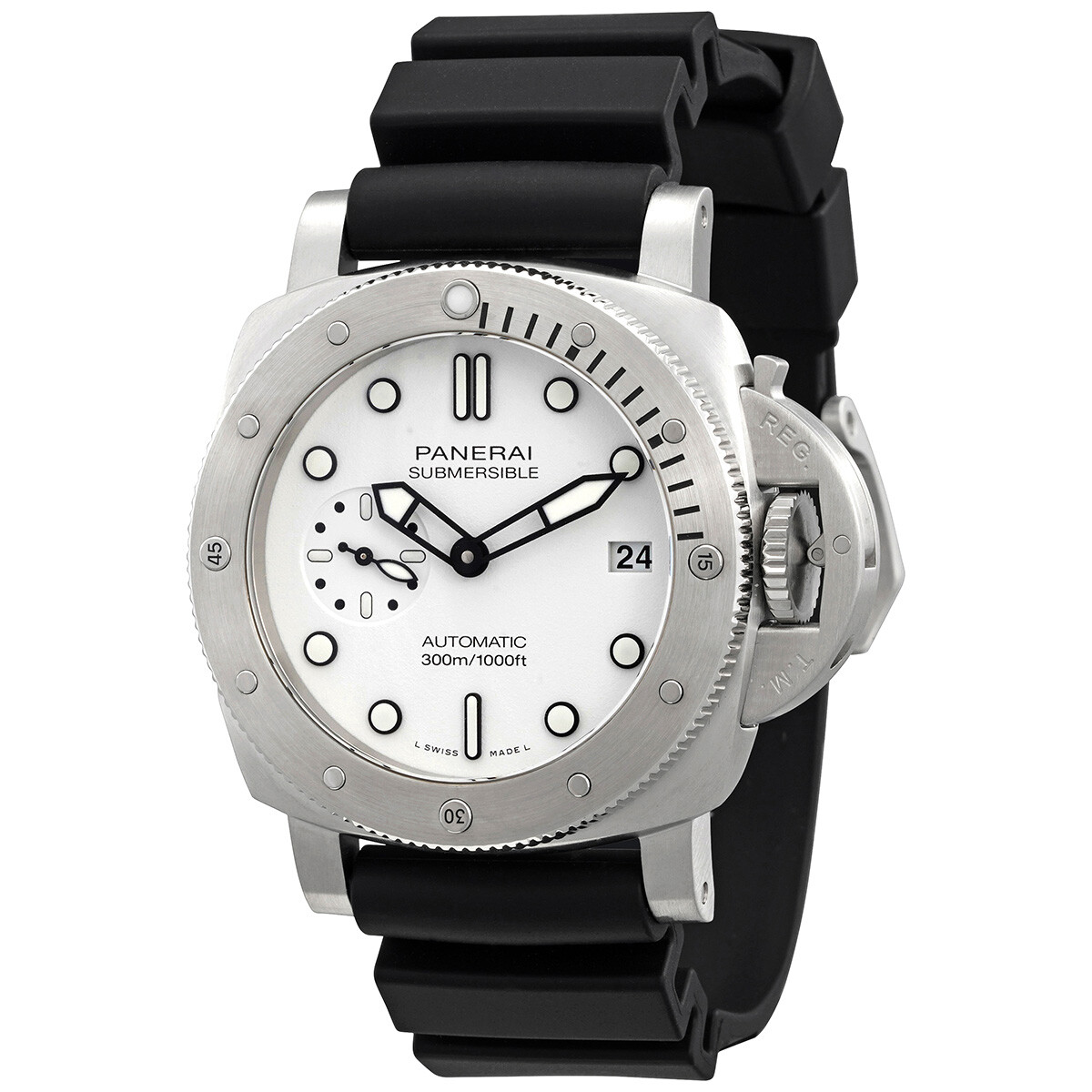 Panerai Submersible Bianco Automatic White Dial Men's Watch PAM02223