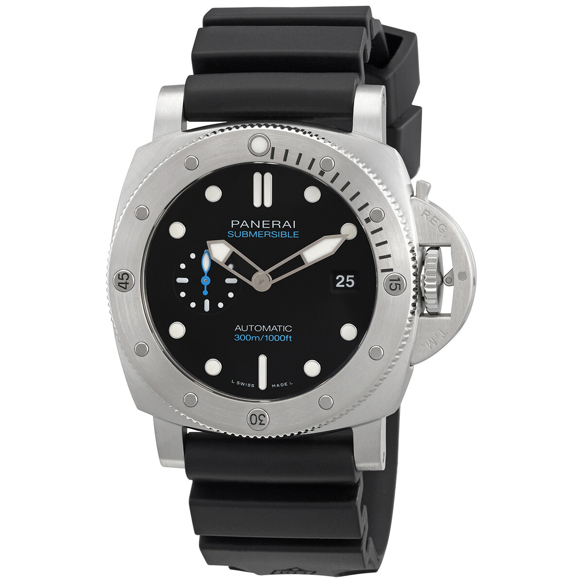 Panerai Submersible QuarantaQuattro 44mm Automatic Black Dial Men's Watch PAM01229