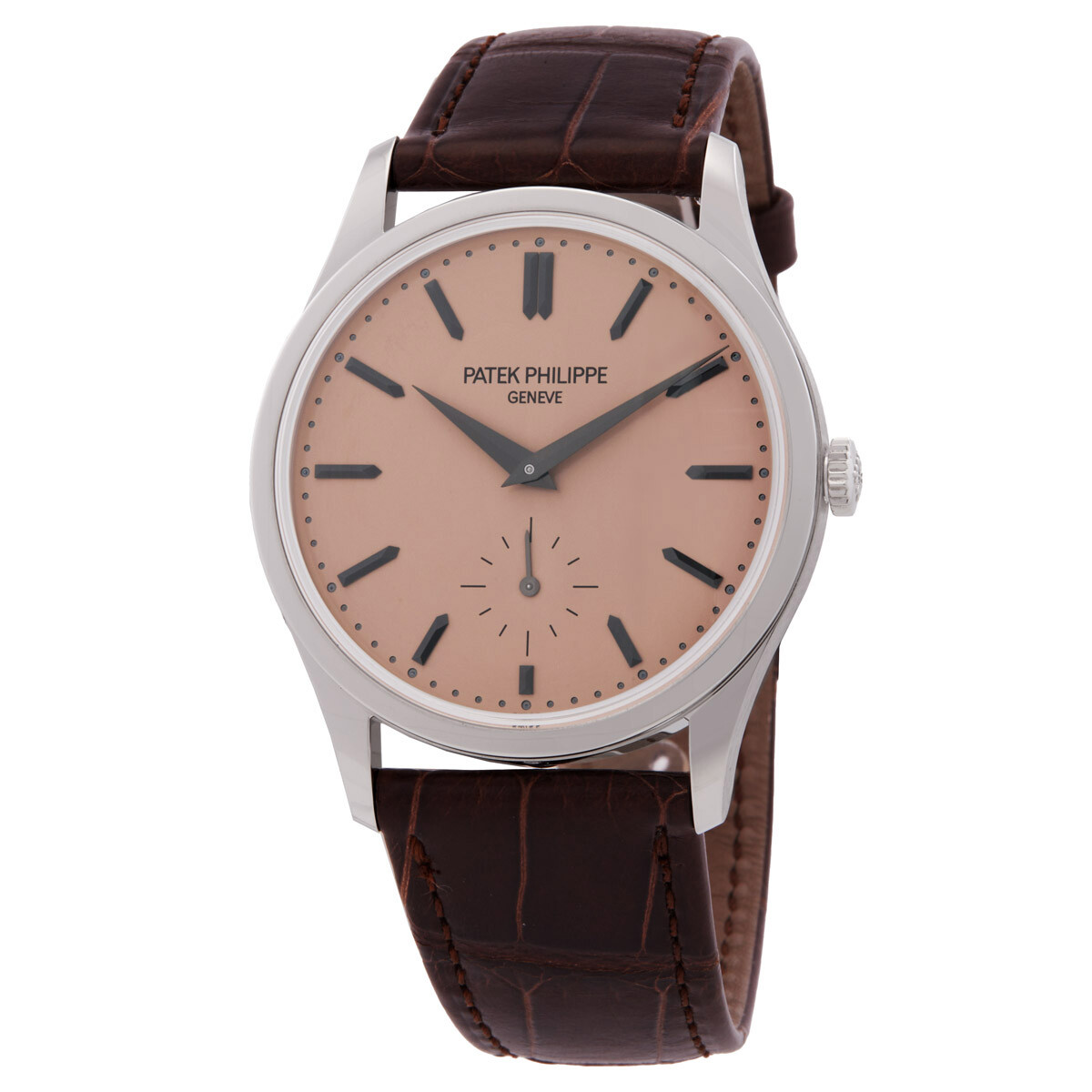 Patek Philippe Calatrava Hand Wind Salmon Dial Men's Watch 6196P-001