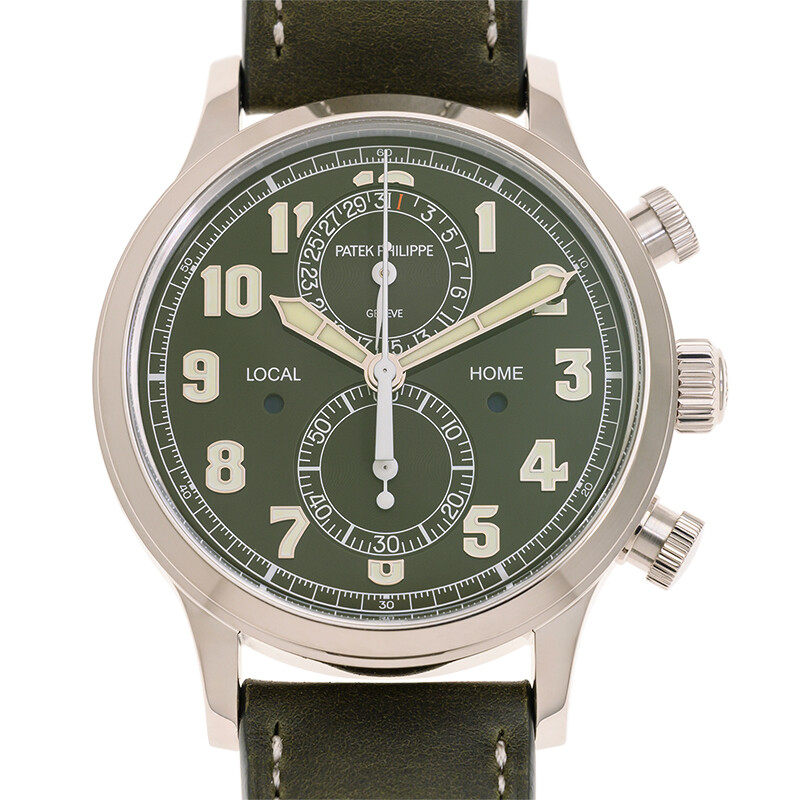 Patek Philippe Complications Calatrava Pilot Travel Time Chronograph Automatic Watch 5924G-010