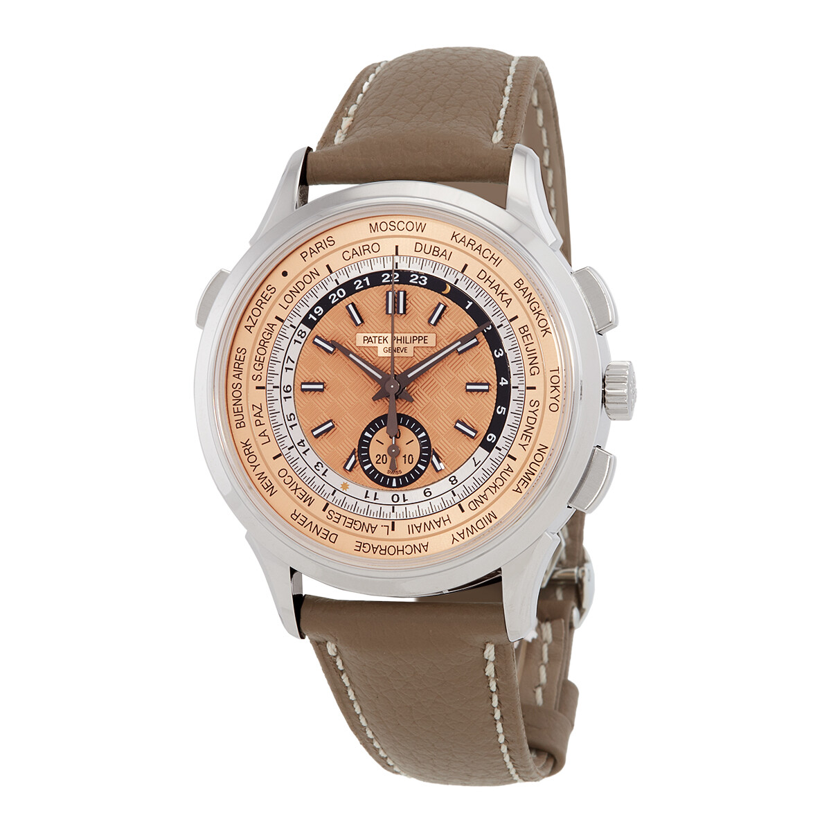 Patek Philippe Complications World Time Automatic Rose Dial Men's Watch 5935A-001