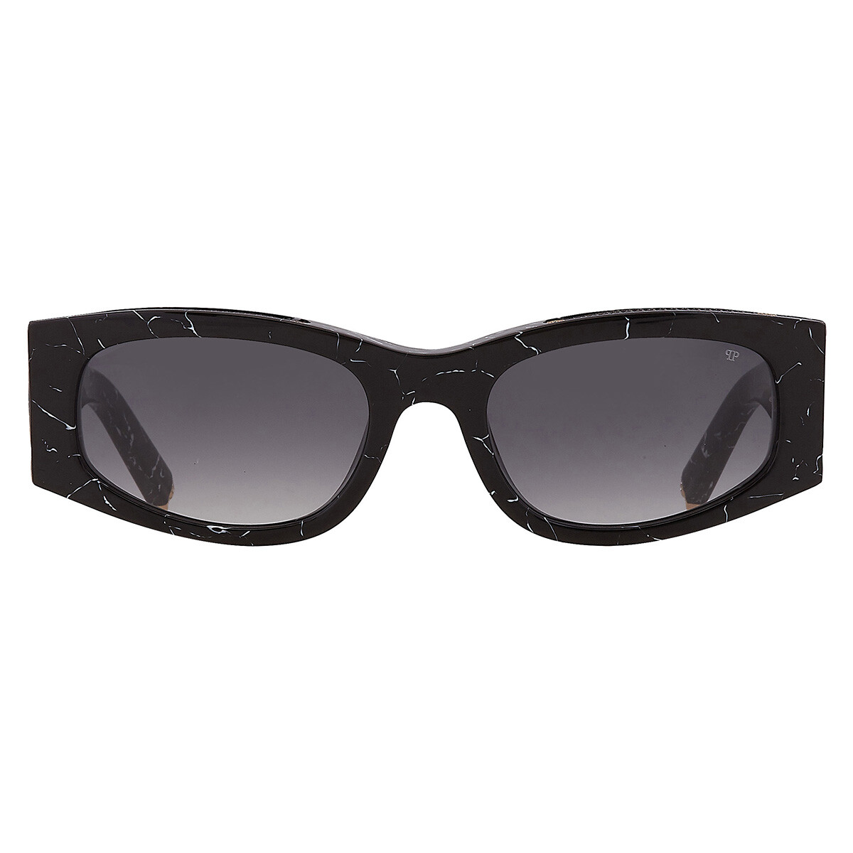 Philipp Plein Grey Oval Ladies Sunglasses SPP025S 0700 55