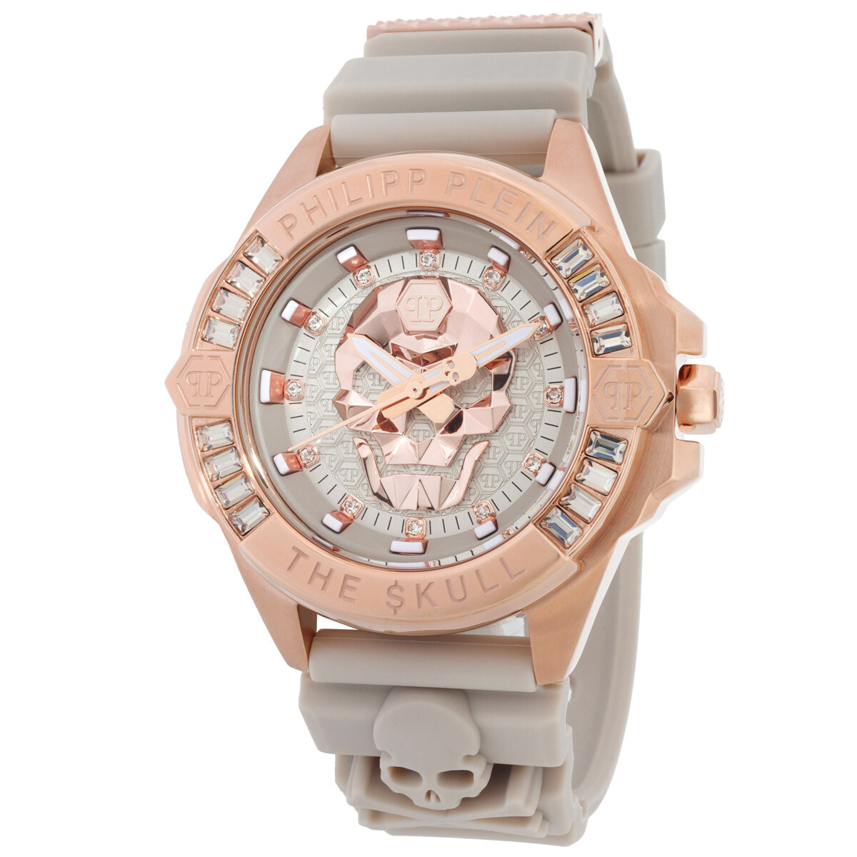 Philipp Plein The Skull Quartz Crystal Beige Dial Watch PWNAA1323