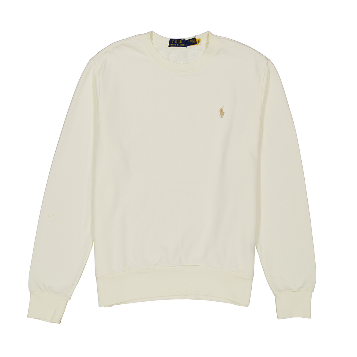 Polo Ralph Lauren Black Cable Knit Quarter-Zip Sweater, Size Large