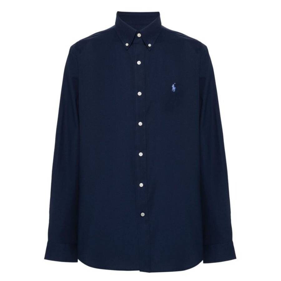 Ralph Lauren POLO by Ralph Lauren CUSTOM FIT long sleeve button down striped shirt men's size L cotton Blue type light blue Vintage Second Hand
