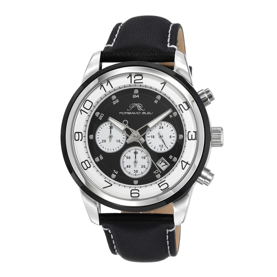 Porsamo Bleu Arthur Chronograph Quartz Black Dial Men's Watch 1091BARL