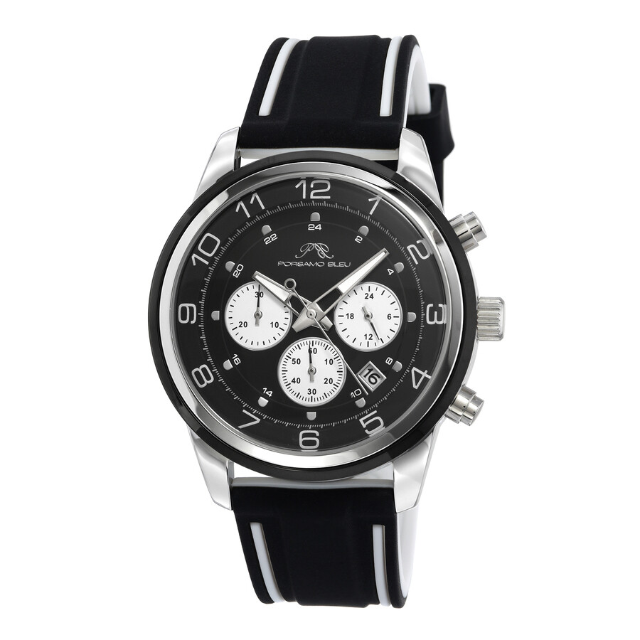 Porsamo Bleu Arthur Chronograph Quartz Black Dial Men's Watch 1092AARR