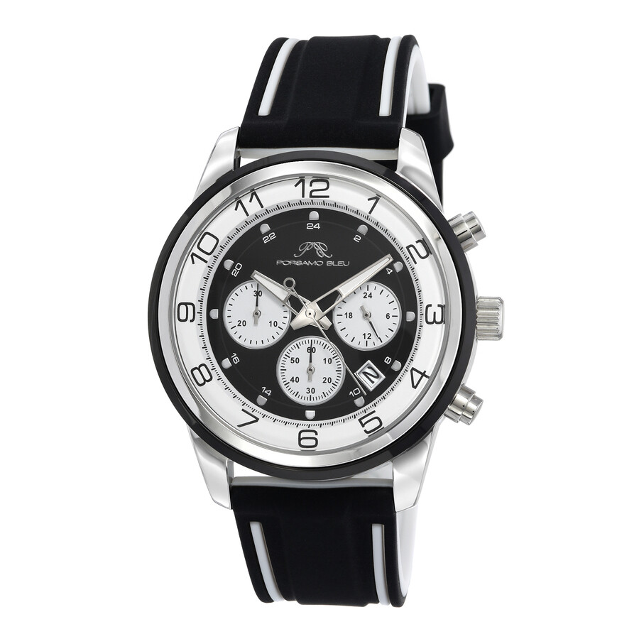 Porsamo Bleu Arthur Chronograph Quartz Black Dial Men's Watch 1092BARR