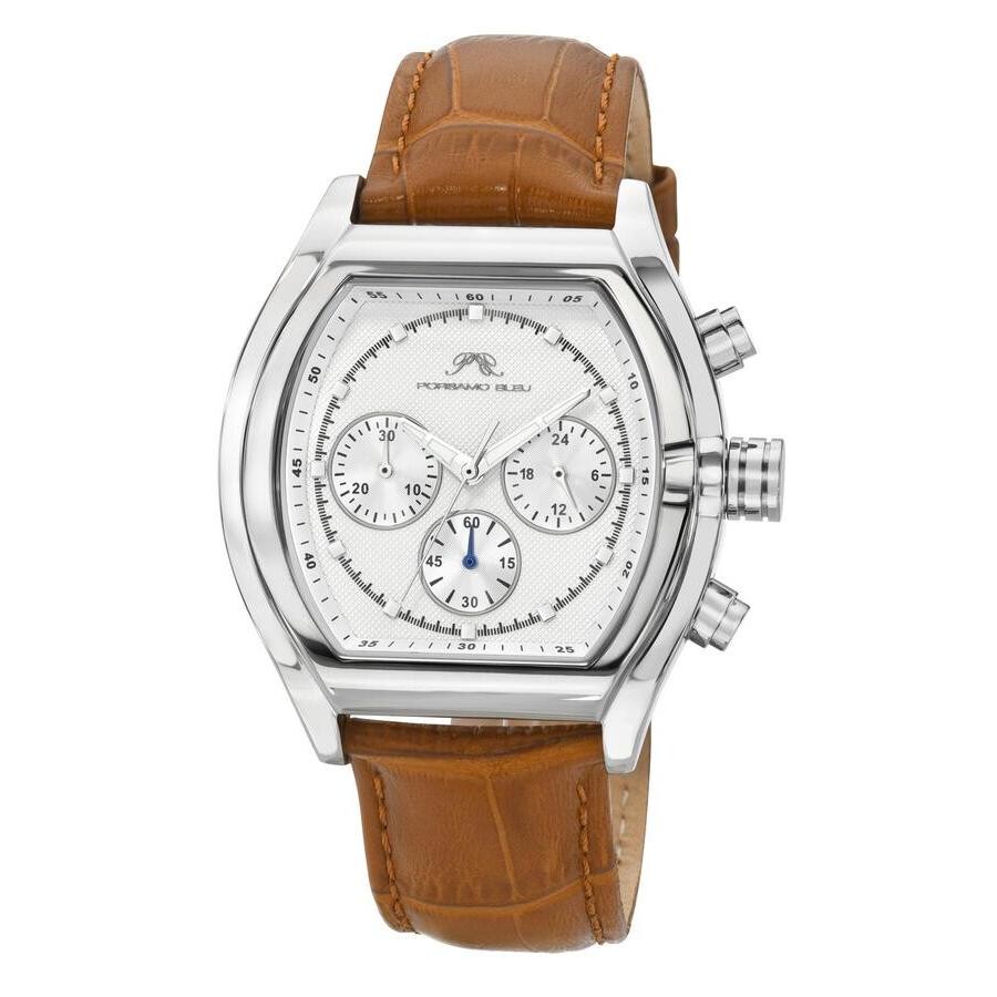 Porsamo Bleu Roman Chronograph Quartz White Dial Men's Watch 1292CROL