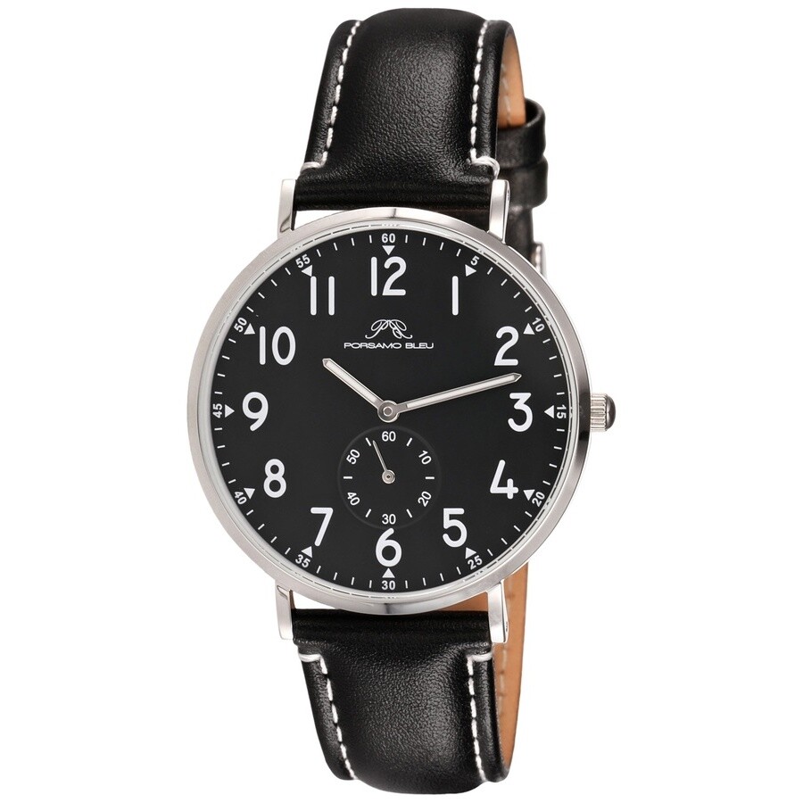 Porsamo Bleu Rowan Quartz Black Dial Men's Watch 1471FROL